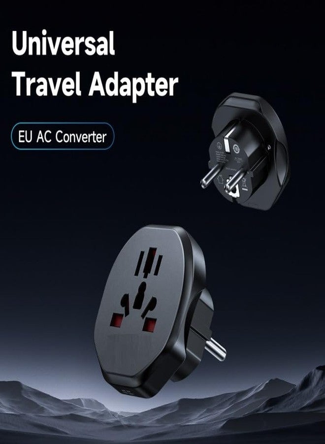 CARE CASE Universal Travel Adapter, Black, Type A, B, C, D, E, F, G, H, I, J, K, L, M, N, O, AC power plug (AU/EU/US/UK), 2500W, 110-240V, 2.4E+2V, Z2 - Image 5
